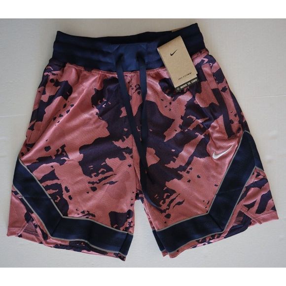 Nike DX0329-410 Men's Sz S Navy/Sea Coral Dri-Fit ADV 8" Basketball Shorts - Picture 1 of 11